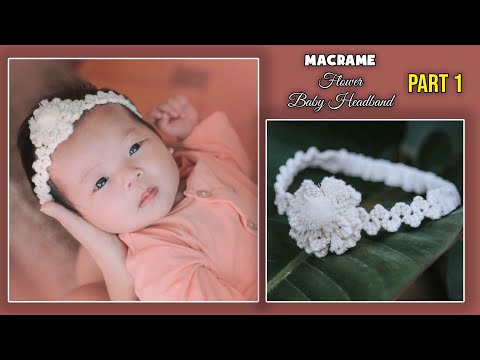 🌺 DIY Macrame Flower Baby Headband Using 3 ply Cord 3mm | Macrame Tutorial by LIT DECOR (Part 1)