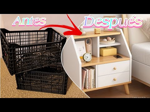 Ideas creativas con cajas de frutas de plastico / MANUALIDADES para Remodelar tu cuarto con huacales