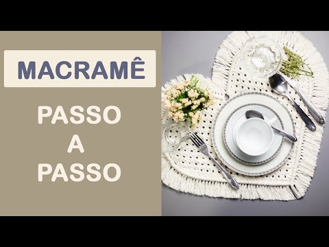 SOUSPLAT EM MACRAMÊ CORAÇÃO | MACRAMÊ PASSO A PASSO | CENTRO DE MESA #tutorialmacrame