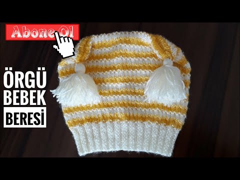 Bebek beresi yapımı / How to knit a baby beanie ? - 1