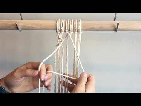 Macrame For Beginners - 28 Days of Knots! Day 6: How To Make A Half Square Spiral Knot