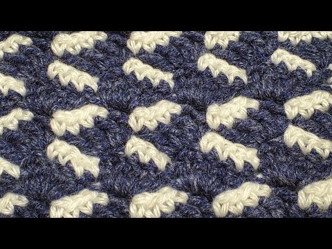 【かぎ針編み】【100均毛糸】2 COLORS CROCHET STITCH PATTERN