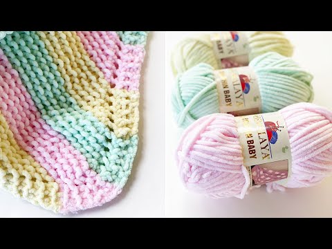 How to start knitting the corner to corner baby blanket.