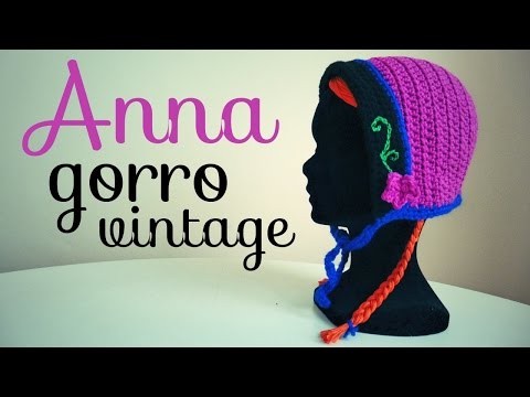 Gorro Vintage Inspirado en Anna (FROZEN) a Crochet - TODAS LAS TALLAS