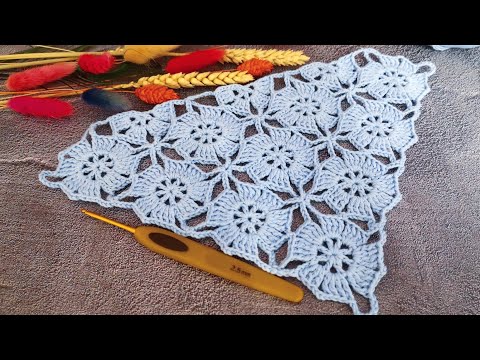 Безотрывное вязание шали, бактуса или палантина✨Continuous knitting of a shawl, bactus or stole✨