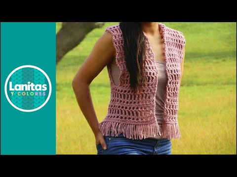 Cómo TEJER Chaleco BASICO a crochet para principiantes #1