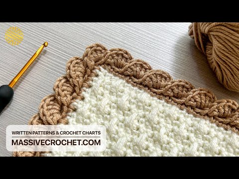 The Most WONDERFUL & EASY Crochet Border for Beginners! 👌 ✅ CUTE Crochet Edging for Baby Blanket