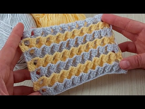 How to amazing 3D crochet pattern knitting - Çok güzel  3D Tığ işi modeli