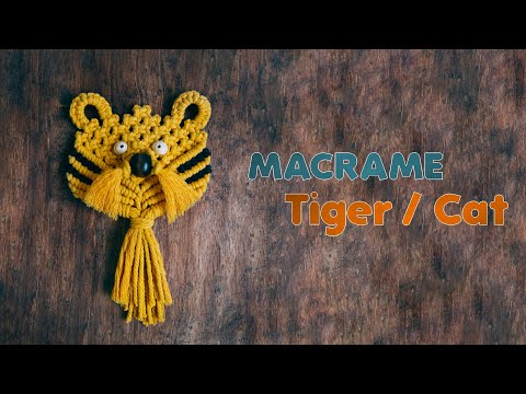 Macrame Tiger 🐯/ Cat 🐈  Wall Hanging 2022