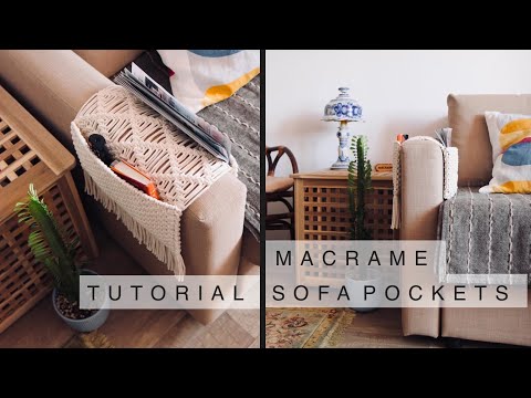 Tutorial Macrame Sofa Pockets / Home decor