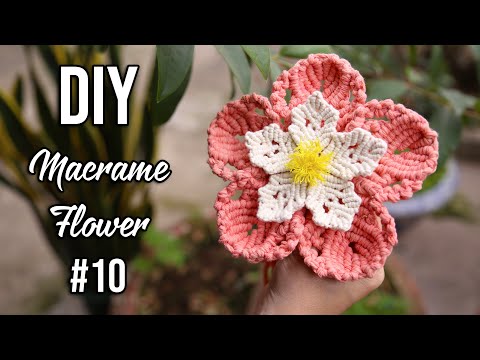 #10 DIY Modern Macrame Flower Tutorial 🌸 Easy Pattern 🌸 How to macrame by LIT decor 🌸