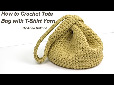 How to Crochet Tote Bag with T-Shirt Yarn