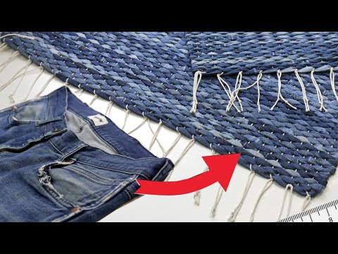 How To Weave Rug Using Old Jeans 👖