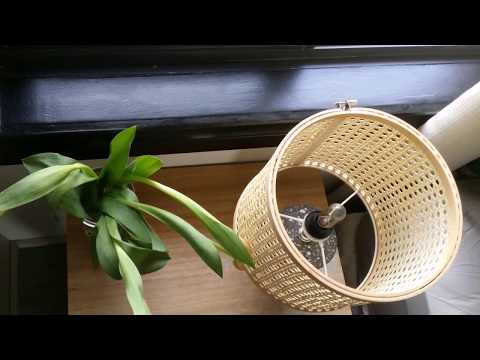 The Small Reno Project DECOR: DIY Lamp Shade Using Rattan Webbing