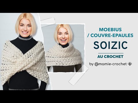 Comment faire UN MOEBIUS SOIZIC ( ECHARPE INFINIE) AU CROCHET  TUTO pas a pas facile #mamiecrochet