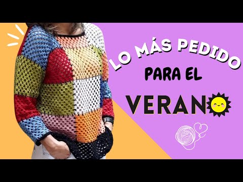 👕El TRUCO está ahí pero no puedes verlo! Suéter PATCHWORK A CROCHET