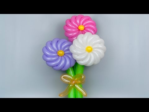 Twisted daisy of balloons (Subtitles)