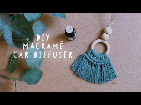 DIY macrame car charm tutorial // car diffuser // Christmas tree ornament  // decoration idea