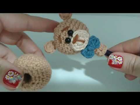 Ponteira para lápis em amigurumi