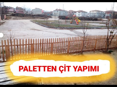 Paletten çit yapımı kolay dekoratif şekilde