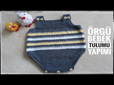 Örgü bebek tulumu yapımı - 1 (anlatımlı)