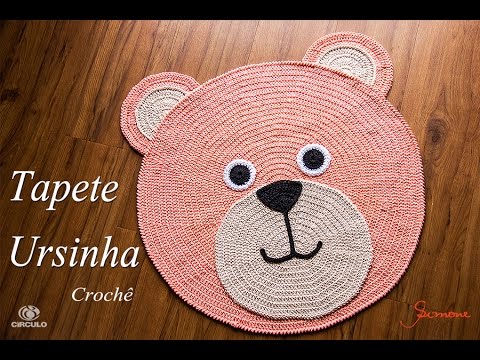 Tapete de Croche  Redondo Ursinha - Professora Simone Crochet Infantil passo a passo