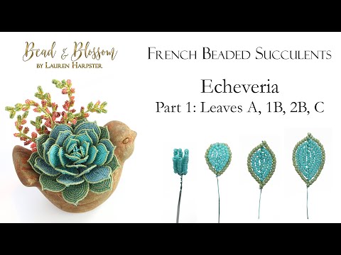 French Beaded Succulents | Echeveria Part 1: Leaves A, 1B, 2B, C