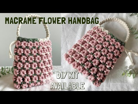 DIY | Macrame Flower Handbag Tutorial | Bolsa de macrame | 마크라메 꽃 가방