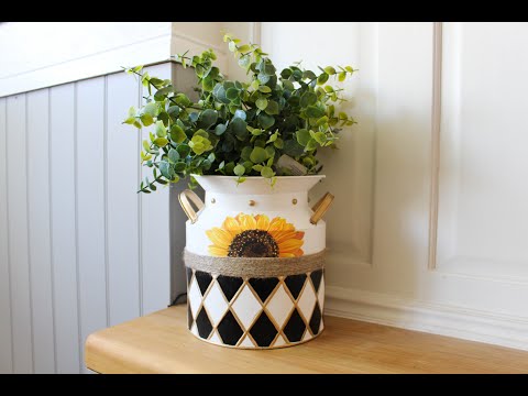 Sunflower makeover for this planter from The Range