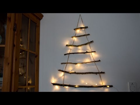 DIY Christmas decoration - Easy branch christmas tree