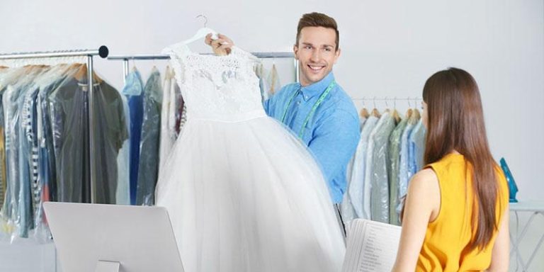 is the wedding dress dry cleaned?