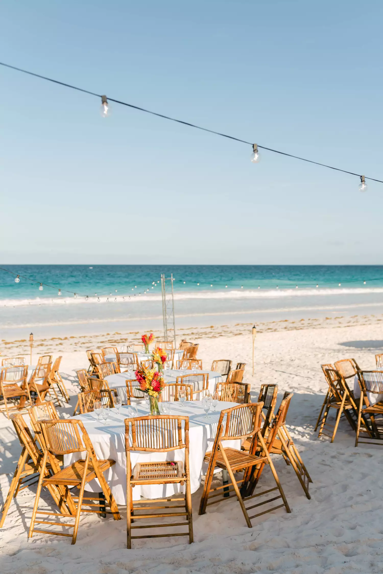 Wedding Party Decor on Beach