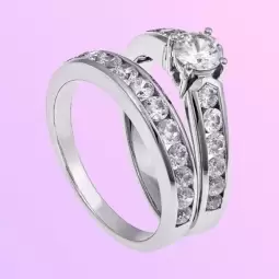 wedding ring and solitaire harmony, wedding ring and solitaire