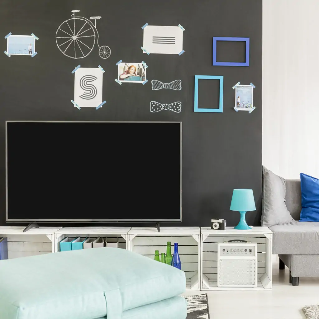 TV wall decor which adds creativity to the TV wall and sizzles up your room