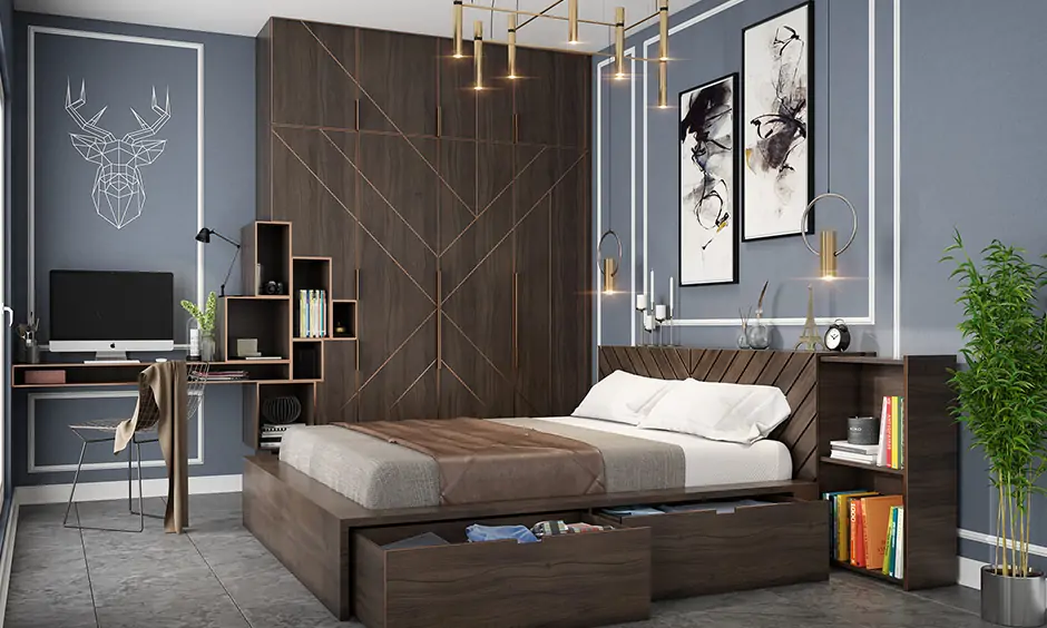 Art deco interior design interiors with modern and eclectic styled bedroom