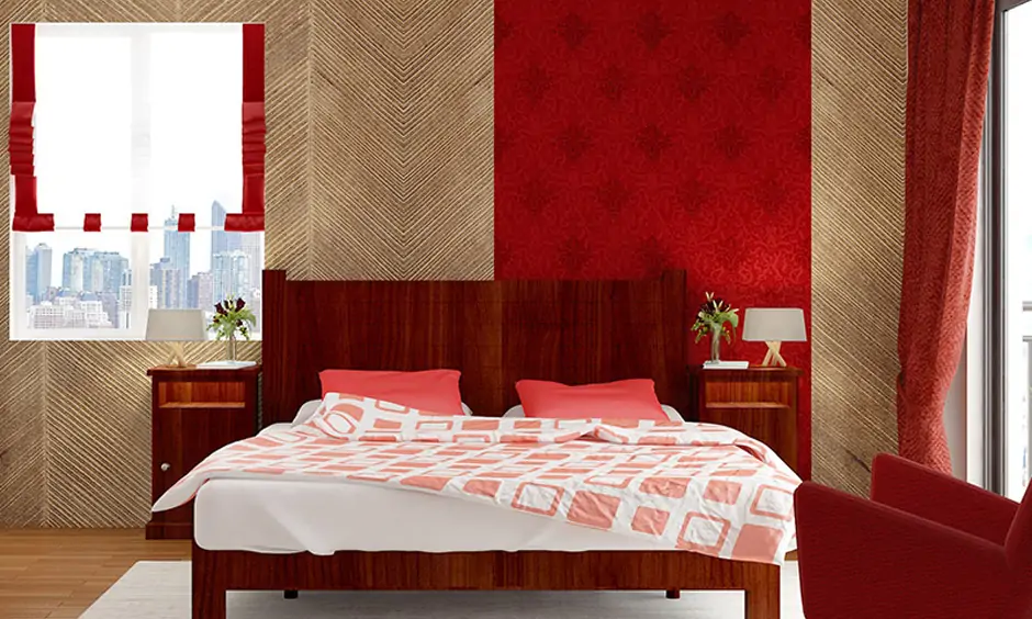 3D wooden touch wallpaper for the bedroom, which adds character to the pace