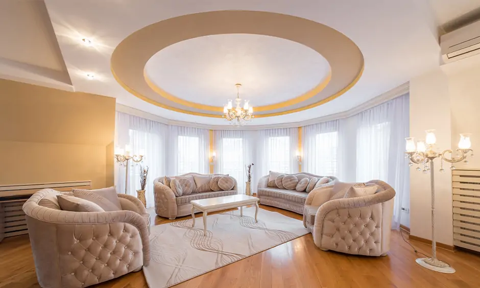 Pop for the living room in classy circle design