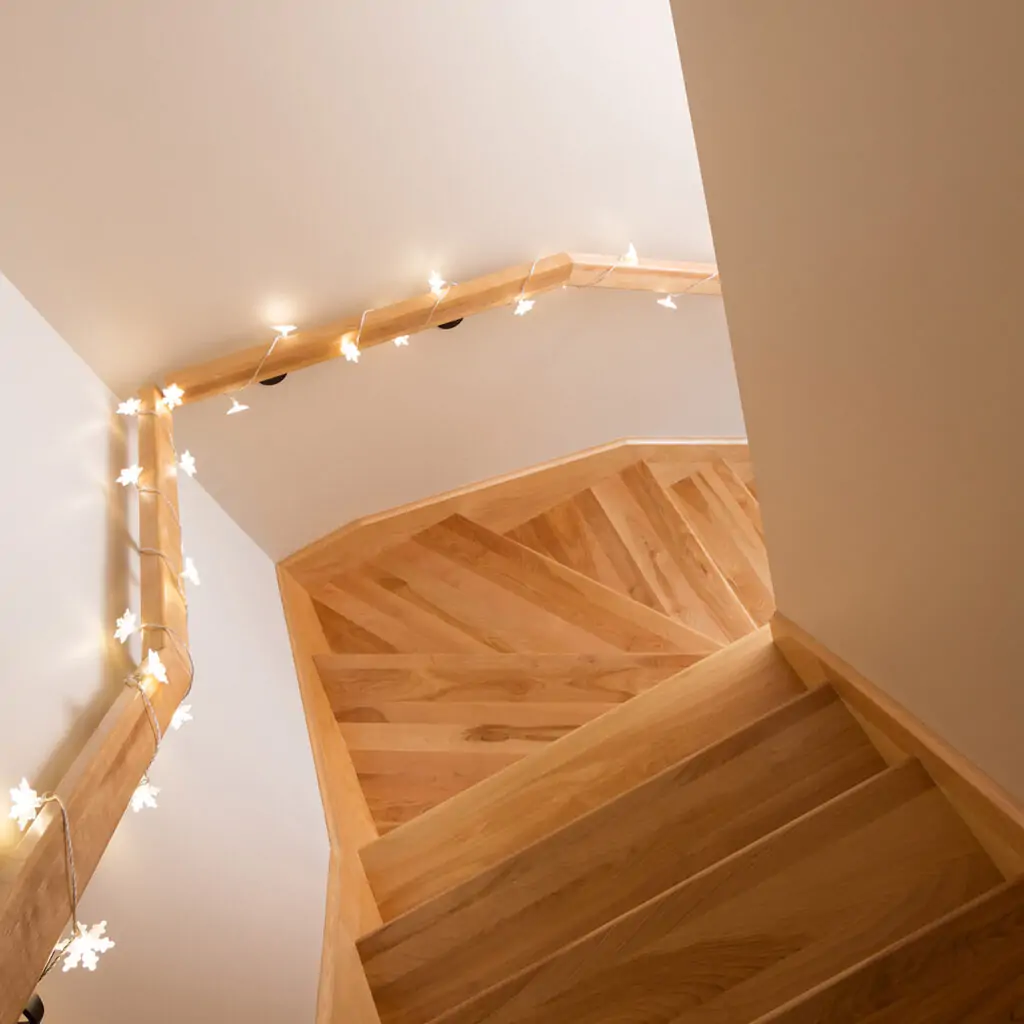 Illuminated staircase design is for lovers of light and bright gives you modern staircase design for indian homes
