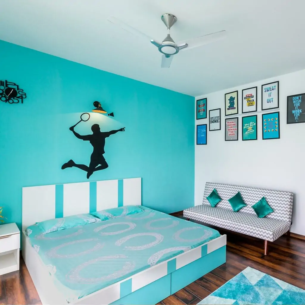 Soothing or cool colors for kids room gives pleasing to the eye and mind