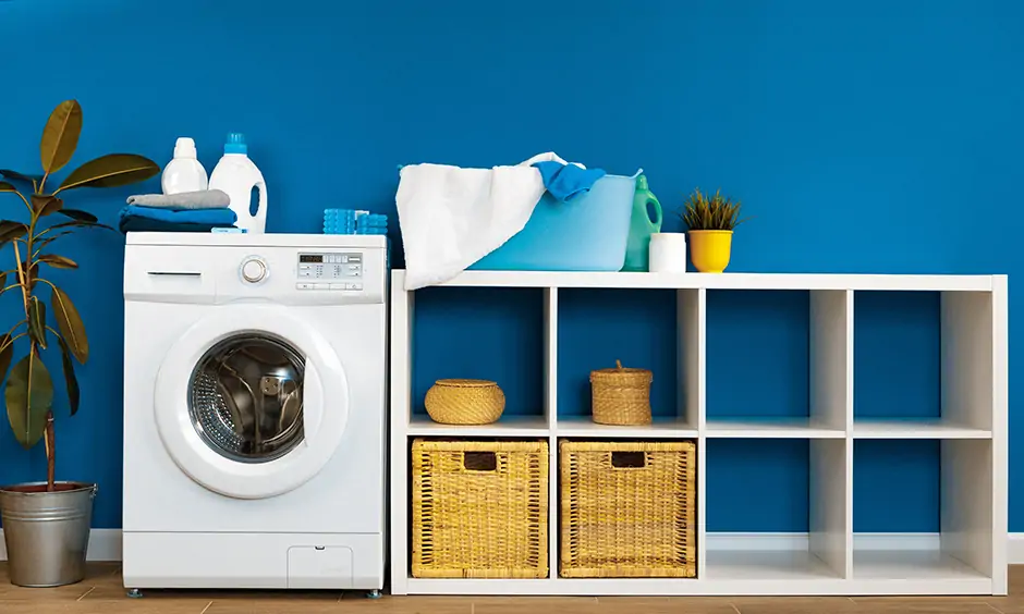 Laundry small utility room ideas add wallpaper or wall paint to match the look of the rest of your home to make it aesthetic