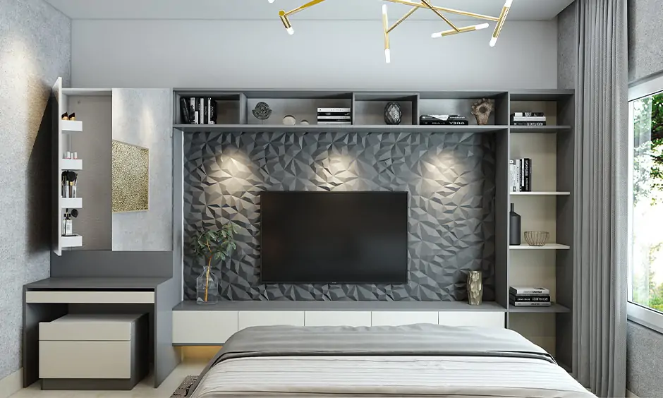 3d wall painting ideas that give an industrial decor vibe for the living room