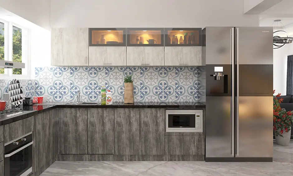 Kitchen backsplash white and blue Moroccan tiles is the simplicity of colours, patterns and textures used in the design.