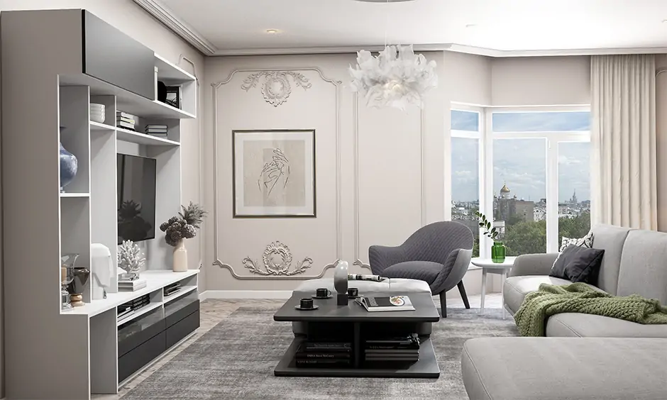 Modern pop design for living room transforms walls into captivating focal points