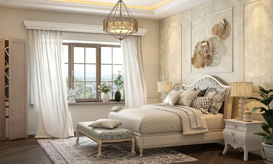 Neoclassical interior designs that comprises luxurious decorative elements