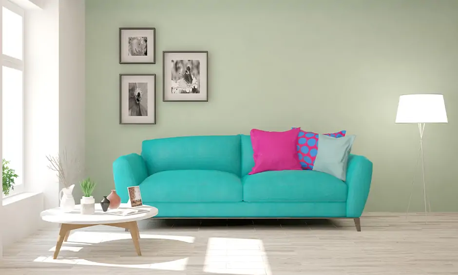 House interior colour combination which is offbeat and use accents