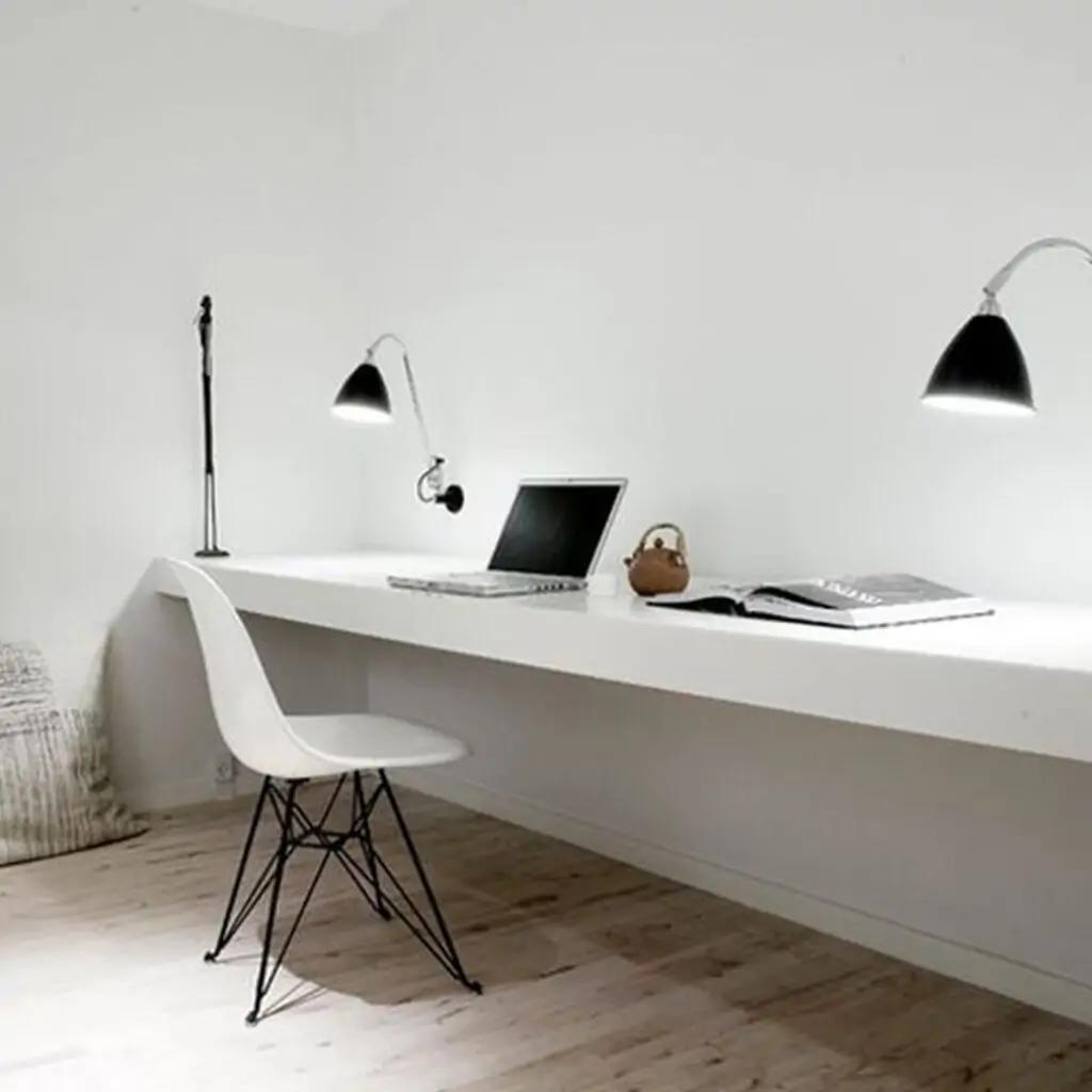 Small and simple study room design for a soothing work vibes