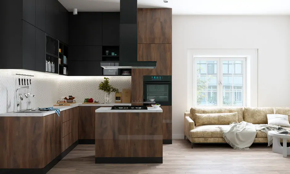 Kitchen island with seating for small space indian homes