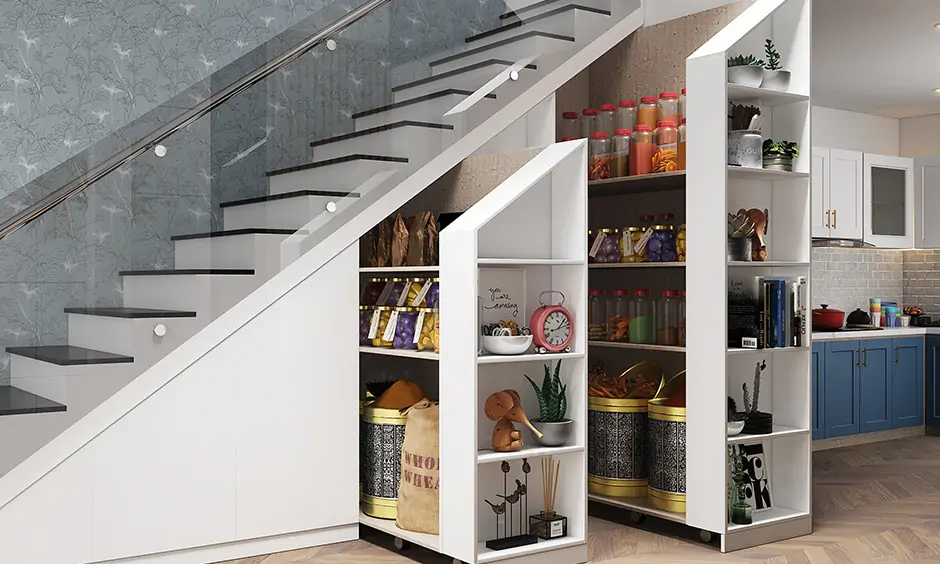 Store room design ideas under the staircase for compact spaces