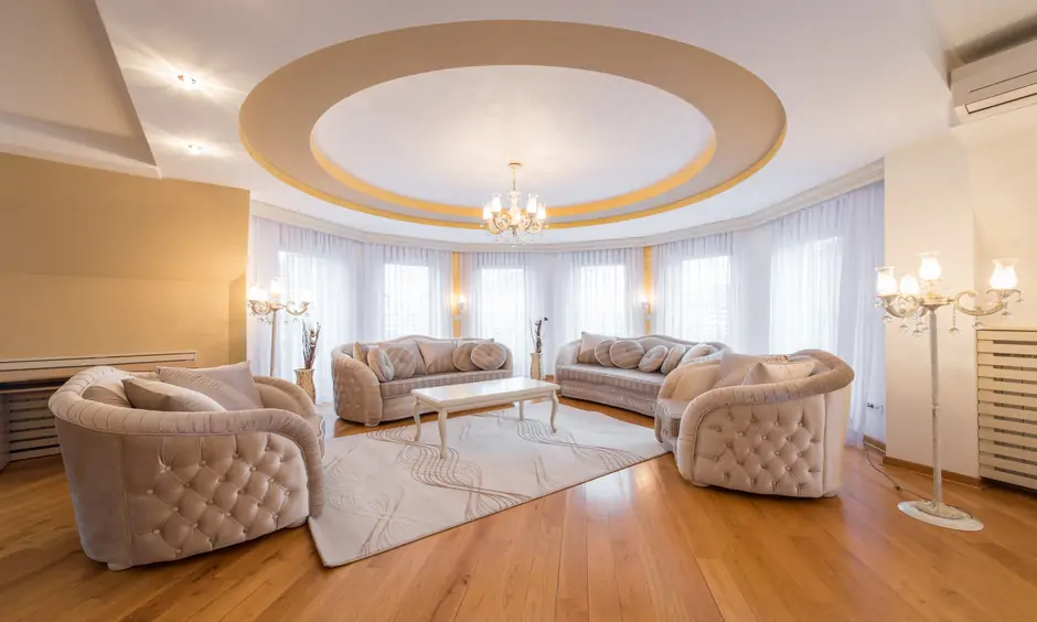 PVC ceiling designs for living room, which are in trend in the current season