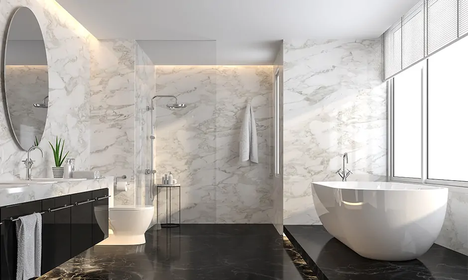 Statuario italian marble that adds luxurious look